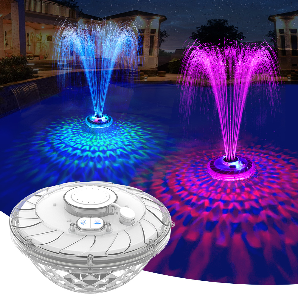 High Brightness Above Ground Inground Underwater RGB Light Show LED IP68 Waterproof Floating Pool Fountain Lights