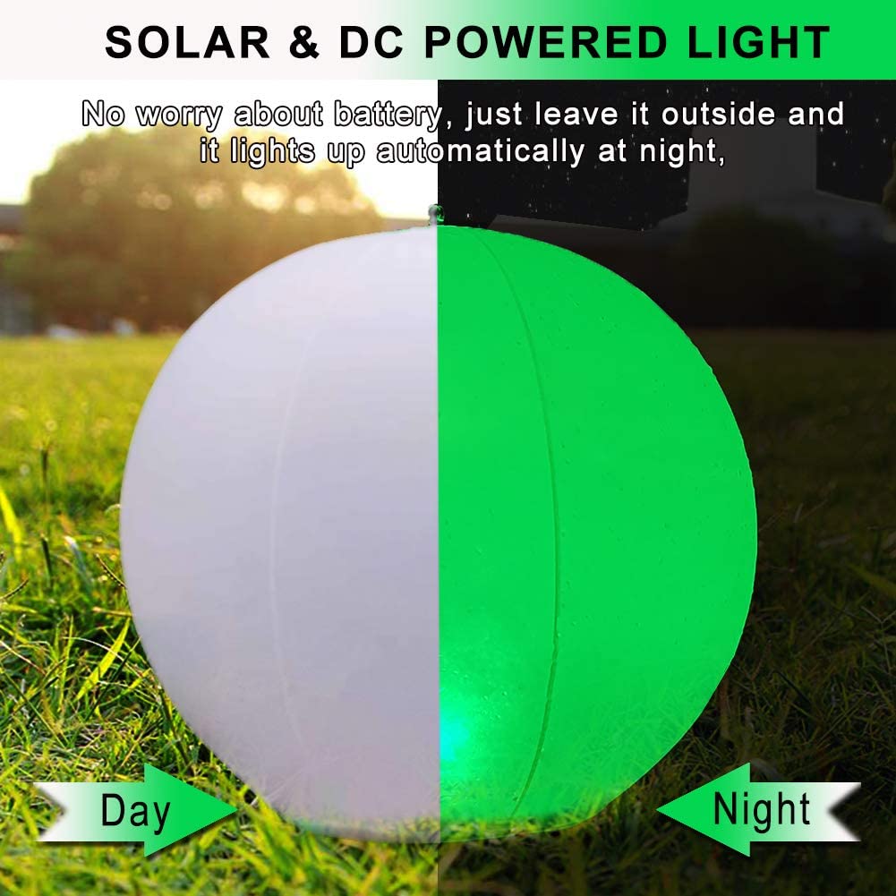 BONNY LED Waterproof Color Changing Glow Night Lamp Inflatable Solar Ball Floating Pool Lights