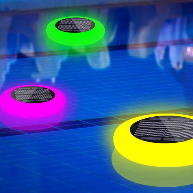 Factory Wholesale Solar Powered IP67 Waterproof Changing Floating Lamp Outdoor Party Garden Pond Swimming Pool Lights