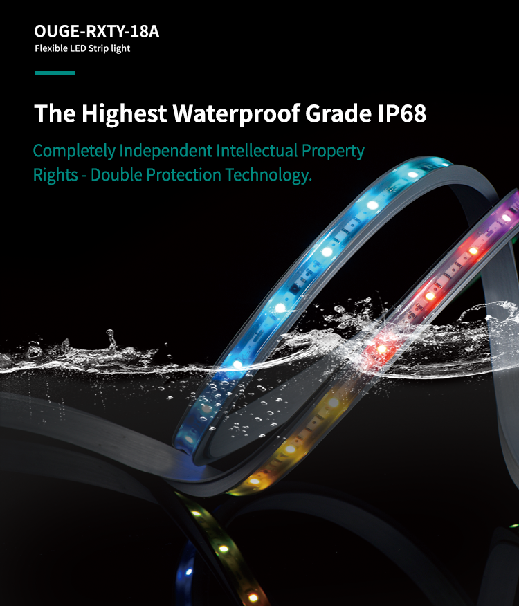 IP68 Waterproof Swimming Pool Led Strip Light Low Voltage DC24v Fixed RGB Program