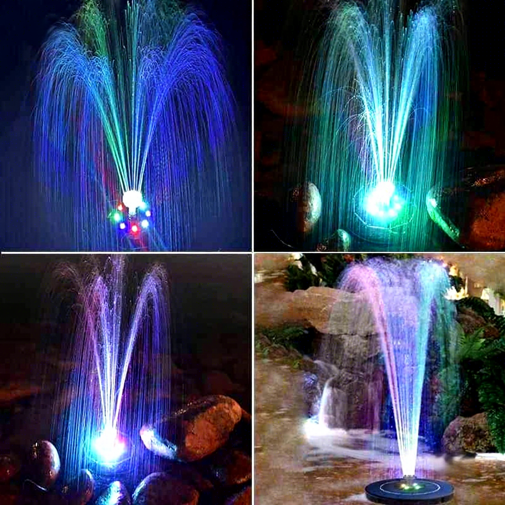 LED Colorful Water Floating Pump Fountain Light for Pool Swimming Pool Spa Pond Outdoor Garden Villa Hotel Yard
