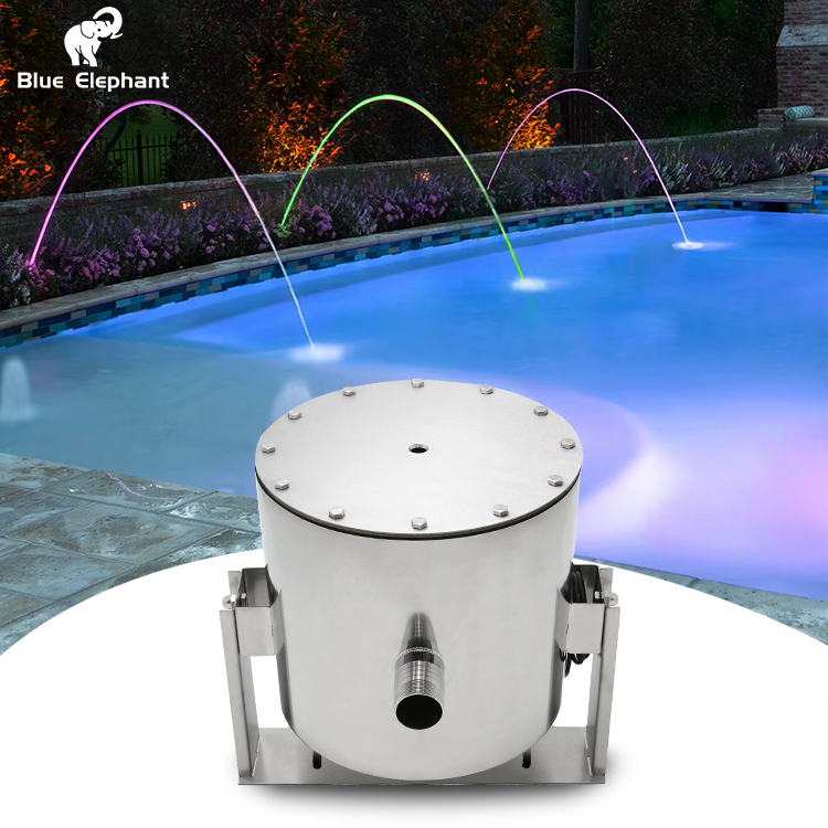Stainless Steel RGB Pool Laminar Water Jet Waterfall Laminar Flow Jump Jet Fountain Light Nozzle for Garden Pool Pond Decoration