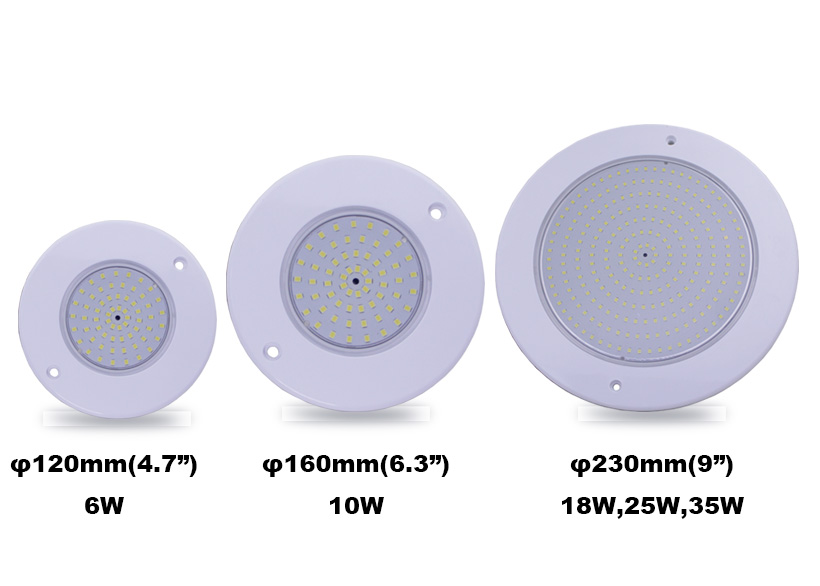 Customized Pool Light Size Option