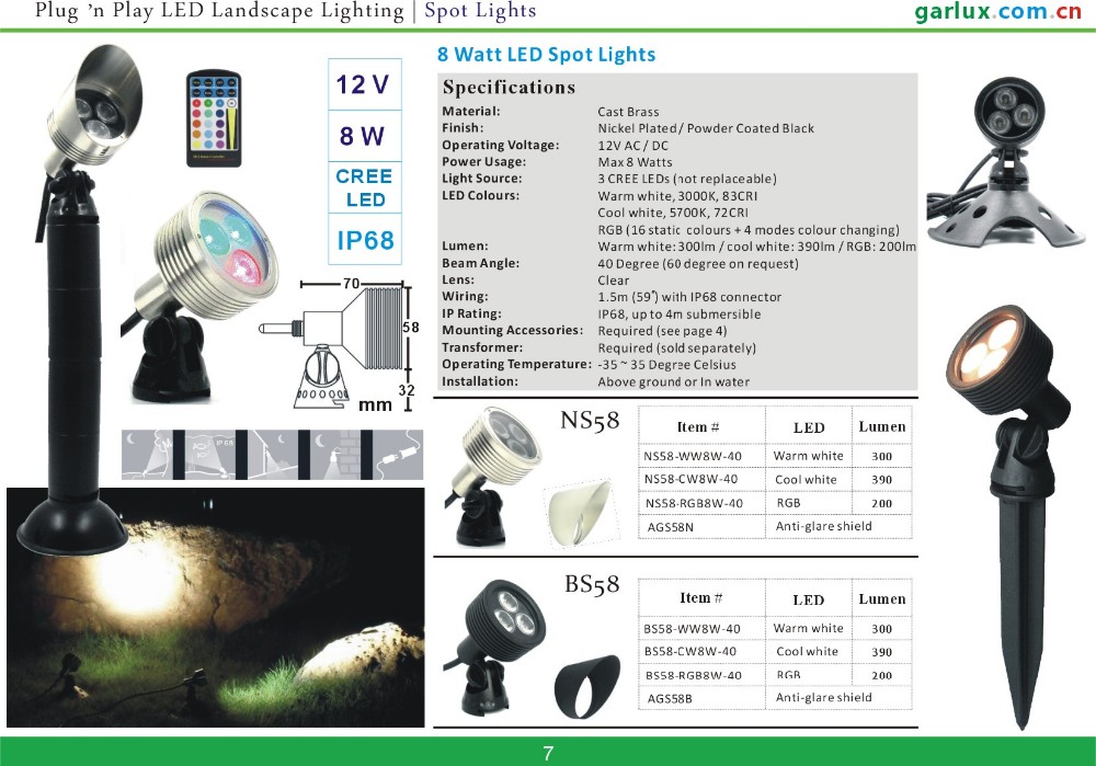 Product Catalogue Page 3 - 12V Low Voltage Pool & Landscape LED Lights