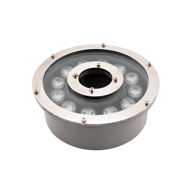 Underwater LED Fountain Light, Stainless Steel IP68 Submersible RGB Low Voltage 12V/24V Garden Villa Pool Light