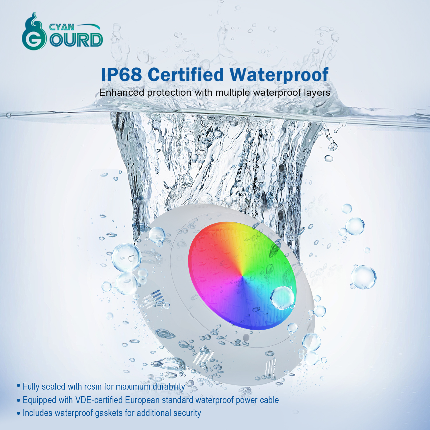 Ip68 Waterproof Rgb Wifi Smart Remote Control Swim Pool Lmap Submersible Underwater Led Swimming Pool Lights