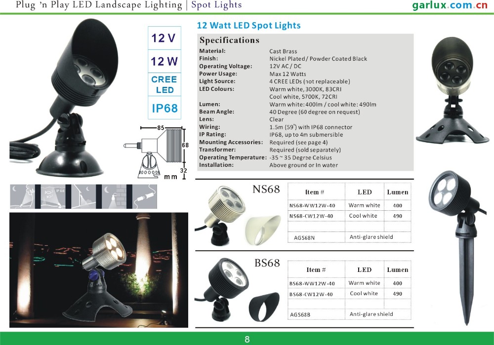 Product Catalogue Page 4 - 12V Low Voltage Pool & Landscape LED Lights