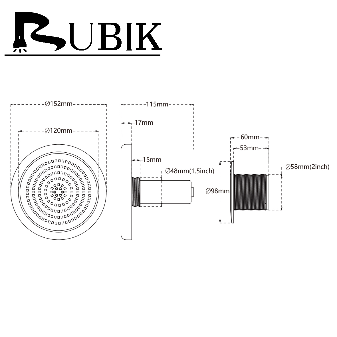 Product dimension drawing