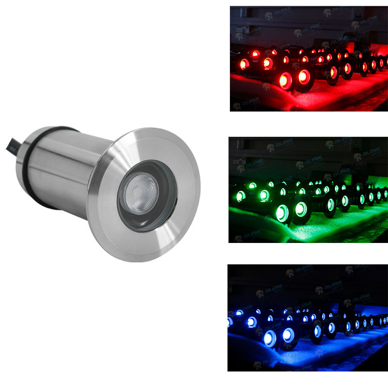 Recessed 3W 12 Volt IP68 Stainless Steel LED Swimming Pool Light Waterproof Underwater Landscape Lamp
