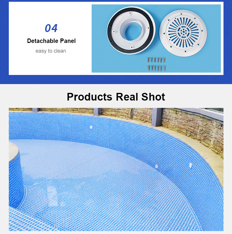 White ABS 50mm Diameter Pool Return Jet Nozzles Durable Easy Install Spa Nozzle for Swimming Pool Accessory