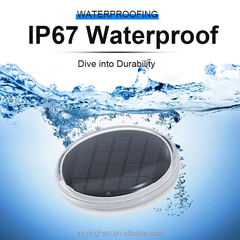 Outdoor IP67 Waterproof Water Floating Light Decoration Pool Colorful RGB Led Solar Swimming Pool Lights