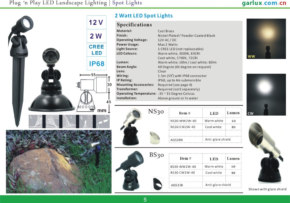 Product Catalogue Page 1 - 12V Low Voltage Pool & Landscape LED Lights