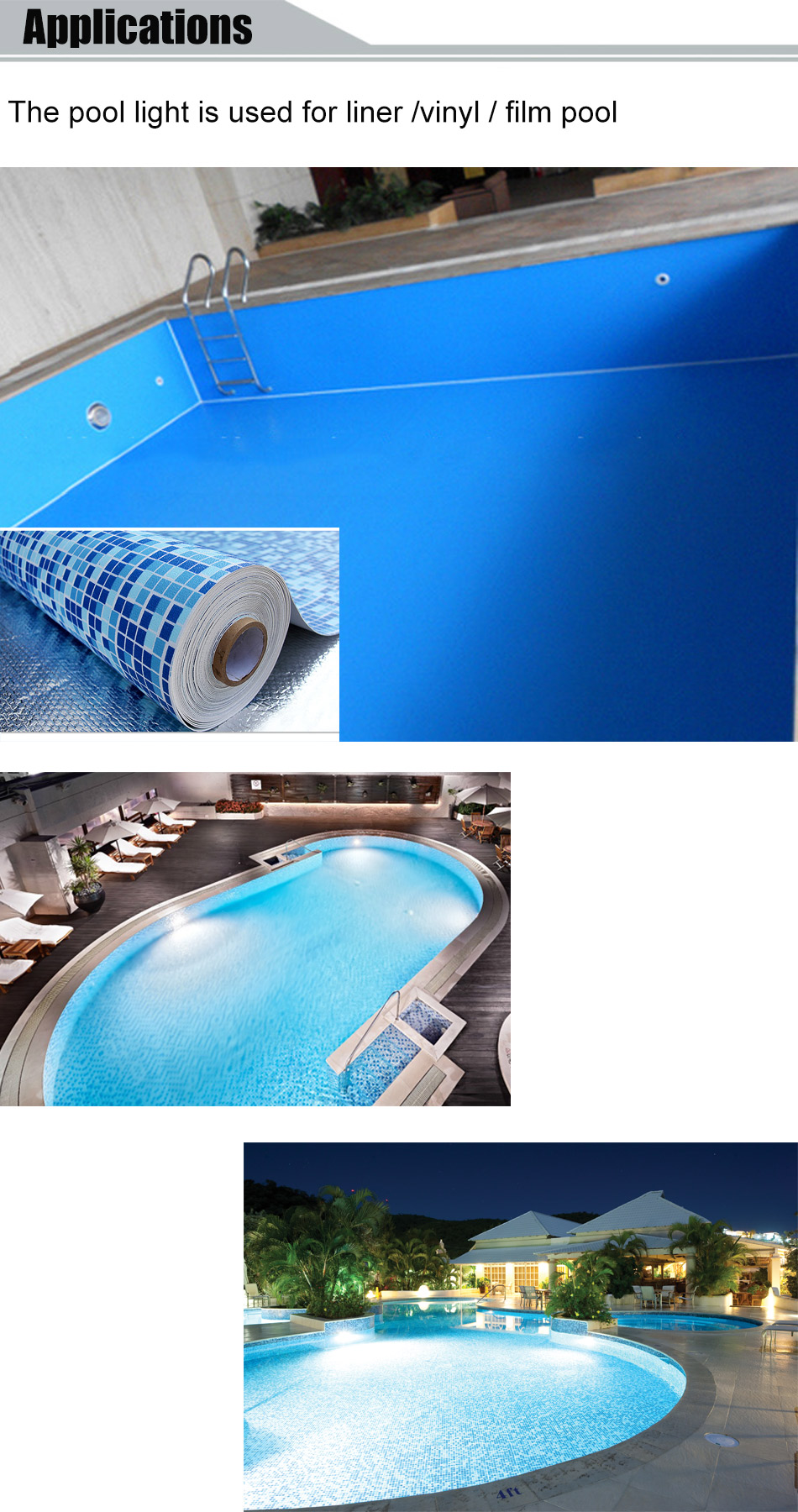 Ip68 Led Pool Bulb Light Dimensions