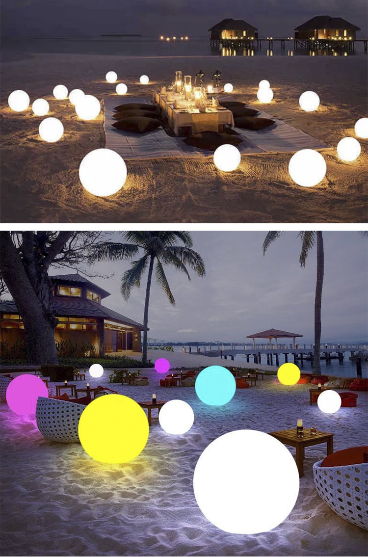 LED lighting garden ball waterproof test