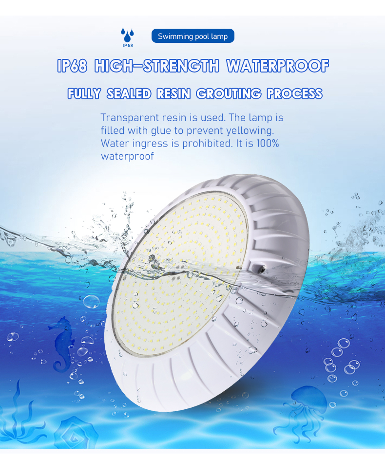 High Quality Pool Lamp Concrete Wireless 12V 18W Flat Oem Ip68 Waterproof Led Swimming Pool Light