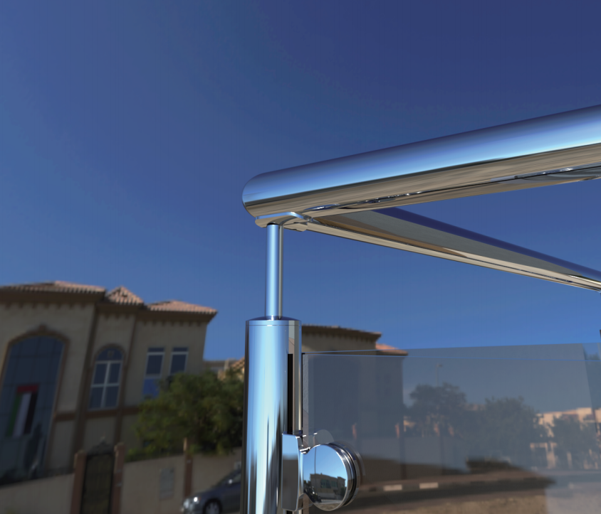 New Design Patented Frameless Glass Pool Fencing Solar Glass Spigot With LED Light