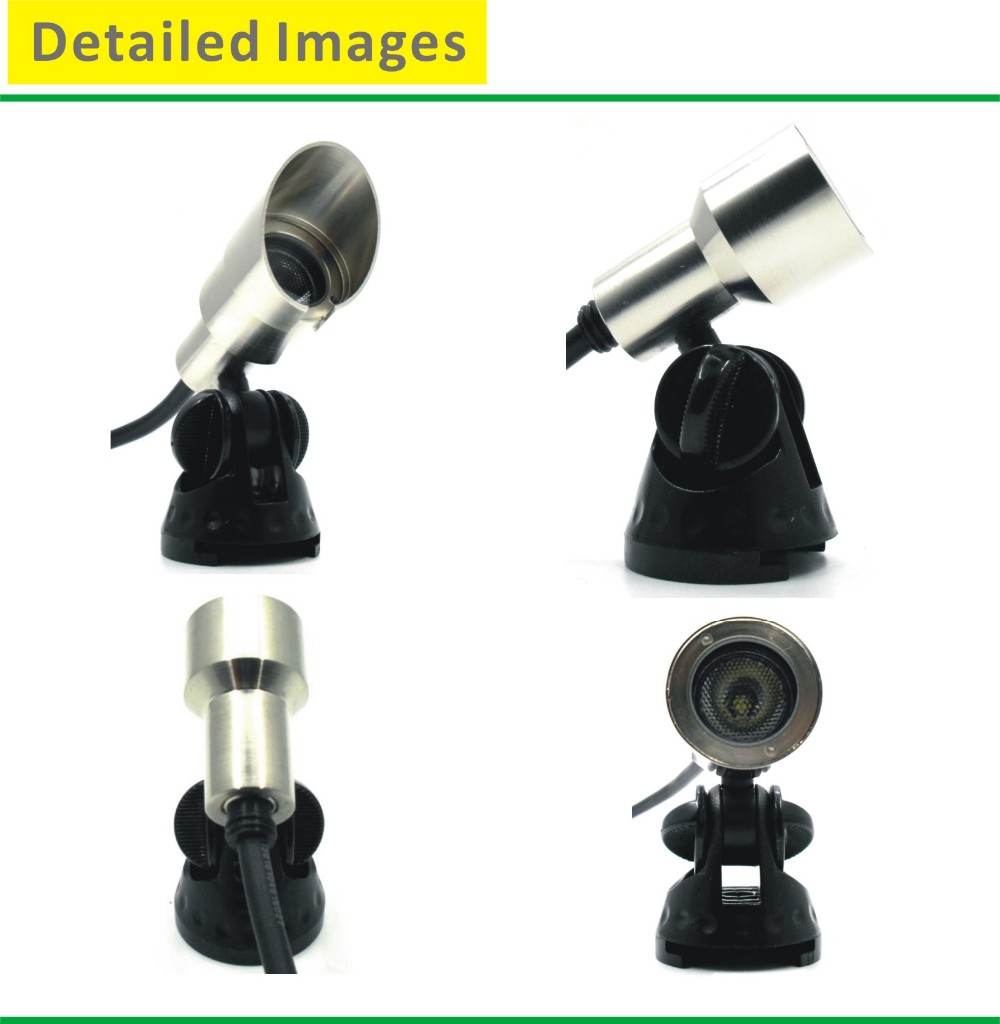 12V Low Voltage Pool & Landscape LED Lights High CRI 80 IP68 Rated Brass Construction 3-Year Warranty