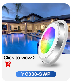 10Mm Resin Filled Led Pool Lamp DC12V Low Voltage Rgb Smart App Wifi Music Controlled Kit Stainless Steel Inground Pool Light