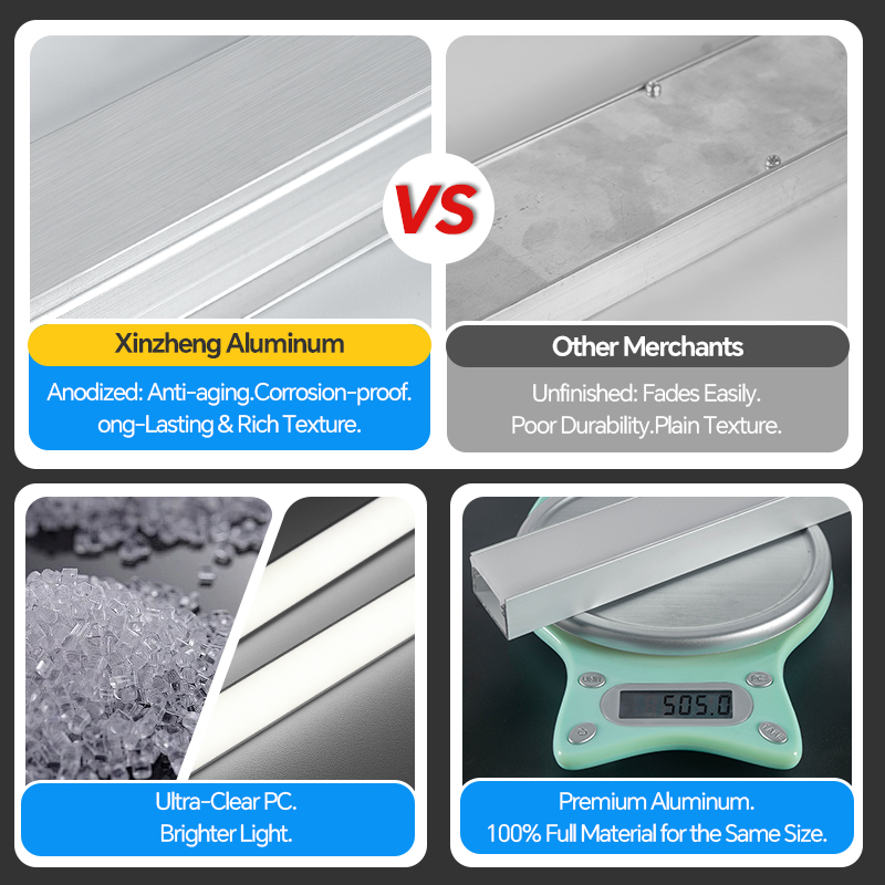 Waterproof Inground LED Aluminum Profile Channel For Outdoor Floor Lighting