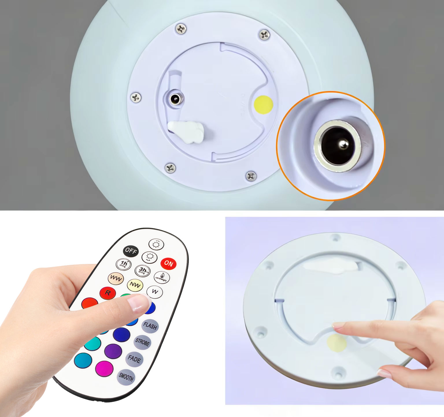 DC 5V Charge Color Change Garden Sphere RGB IP65 Waterproof Pool Floating LED Ball Light Outdoor Large Led Light Ball