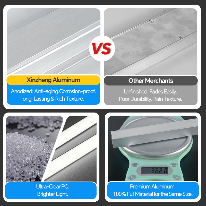 Waterproof Inground LED Aluminum Channel, Recessed Floor Linear Lighting Profile IP67