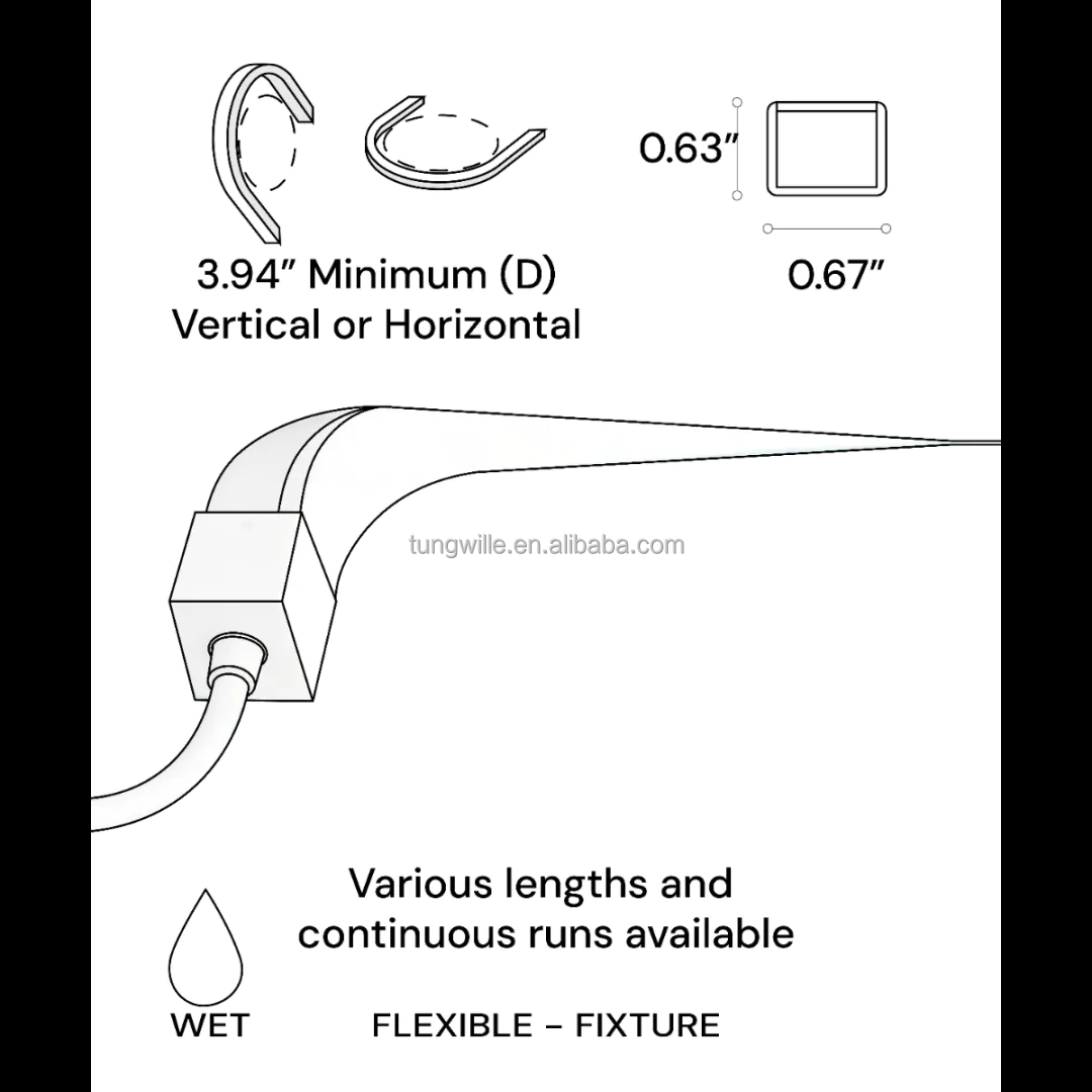 Top Bendable Flexible IP68 Waterproof Lamp High Brightness LED 24W Swimming Pool