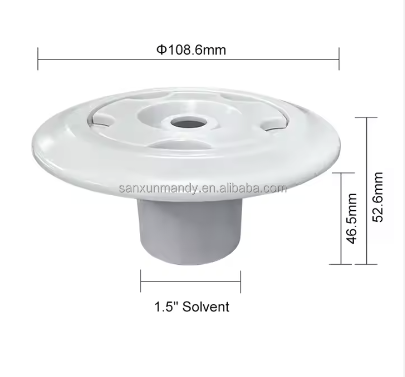 ABS 1.5/2 Inch White Lightweight Water Return for Pool & Spa-Essential Tool for Pool Maintenance & Accessories