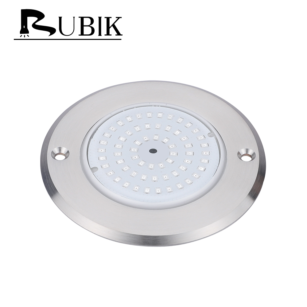 Rubik FD110 DC 12V IP68 Waterproof RGB Stainless Steel Underwater LED Swimming Pool Lights 2-Year Warranty High CRI 80 50000