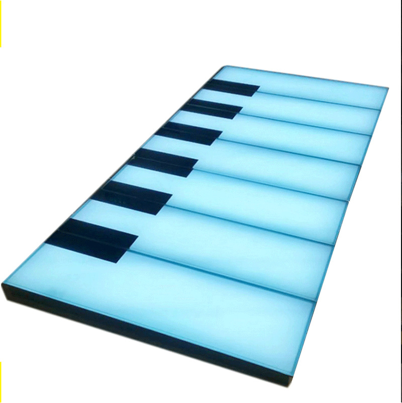 RGB Music Activate Piano Led Floor Lights LED Interactive Tile Interactive Musical Flooring Light Up Piano Tiles