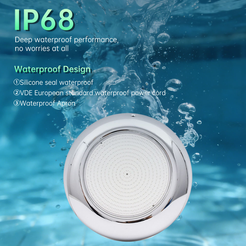 Wireless LED Pool Lights, IP68 Waterproof Underwater Swimming Pool Lights, Color-Changing Pool Lighting