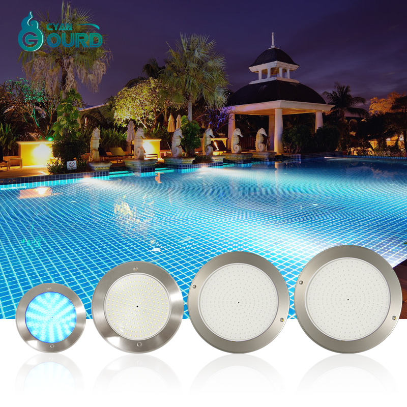 12 Volt Blue Slim Stainless Steel Waterproof Ip68 Pool Lamp Rgb Submersible Swimming Pool Lights Led Underwater