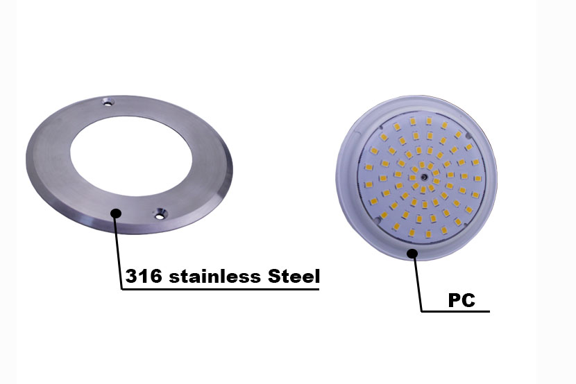 35W Resin Filled Pool Light for Liner Vinyl Fiberglass 1-1/2" Led Underwater Light Swimming Pool Light