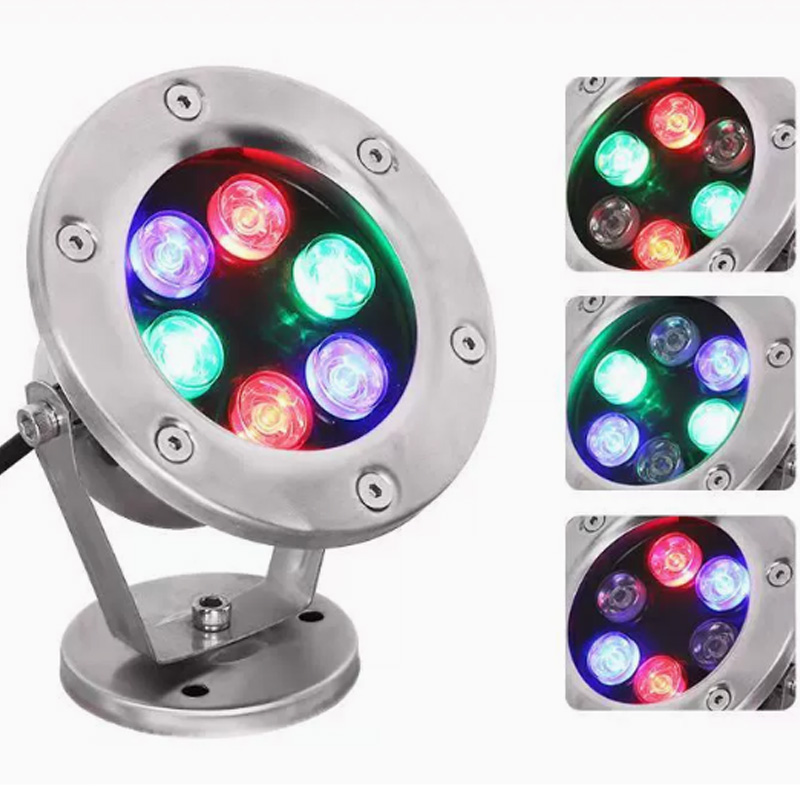 Outdoor Villa Garden Pool Light Low Voltage Landscape Lighting Underwater Glowing Diode RGB LED Fountain Light