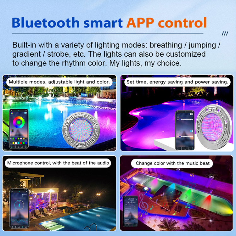 Tadpole 12V Ac Ip68 Waterproof Par56 35W Nicheless Smd2835 Remote Control Multicolor Led Rgb Underewater Light for Swim Pool