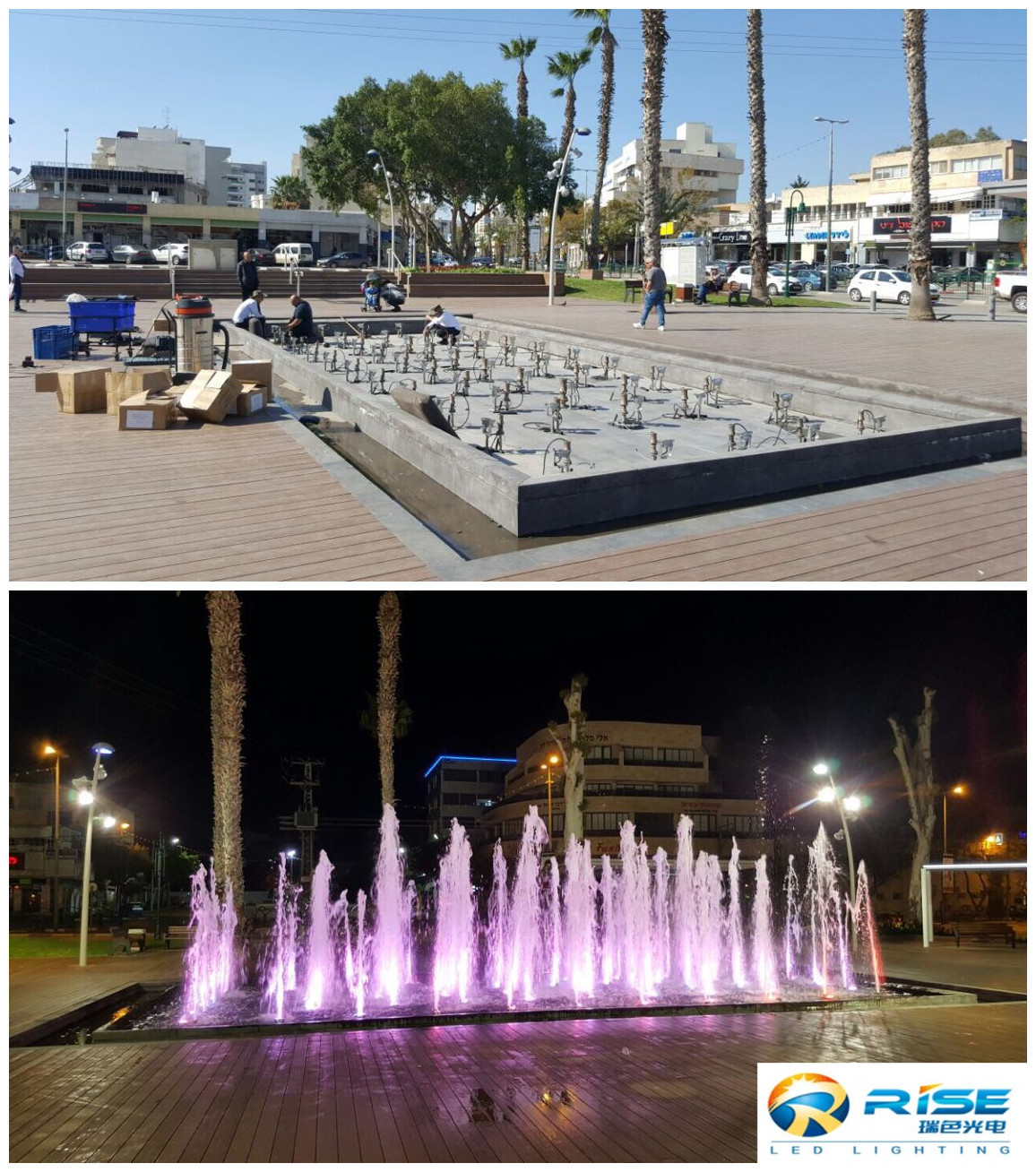 Stairway Water Feature LED Lighting