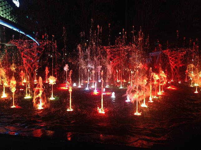 Public park water light design review