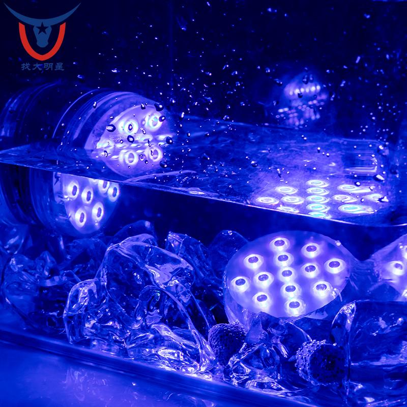 Underwater Submersible LED Pool Lights with Magnet &amp; Suction Cups IP68 Waterproof for Pond Fountain Fish Tank Aquarium Lighting