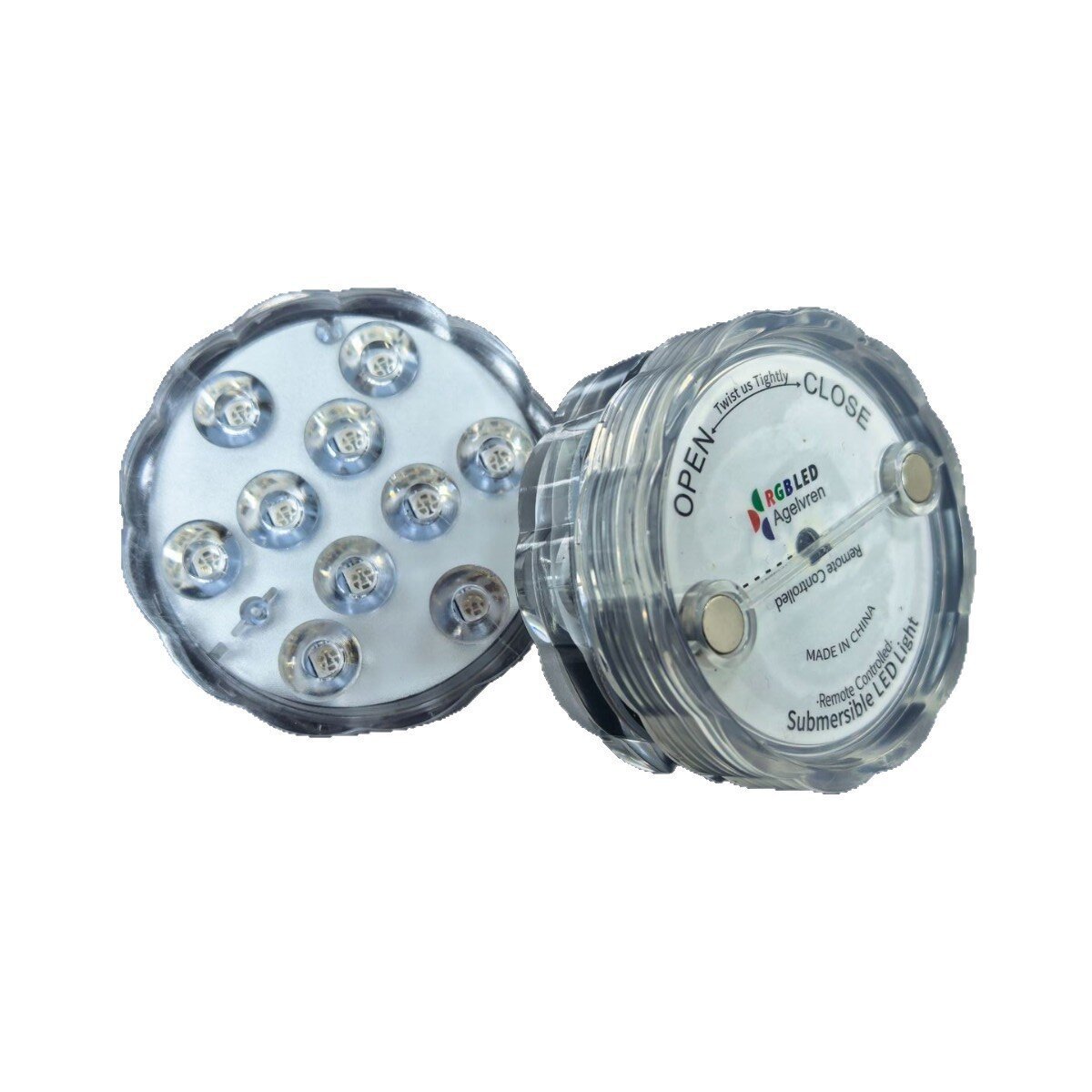 LED Submersible Light APP Remote Control IP68 Waterproof Magnetic-Suction Pool Aquarium Fish Tank Light RGB Seven-Color Dimmable