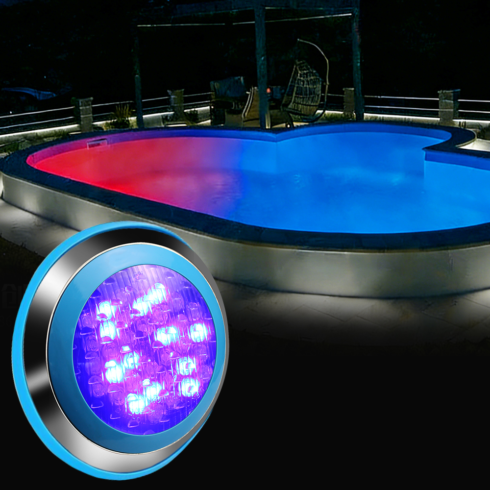 Swimming Pool Light Underwater Pond 18W 7 Colours Changeable Bright LED IP68 With RF Remote