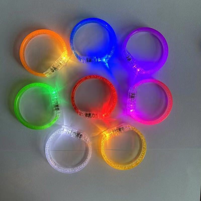 Cheap Led Flashing Bracelets Multi Color Change Light Up Bubble Wristband Flashing Luminous Bracelet For Neon Party