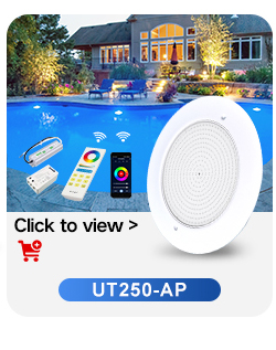 10Mm Resin Filled Led Pool Lamp DC12V Low Voltage Rgb Smart App Wifi Music Controlled Kit Stainless Steel Inground Pool Light