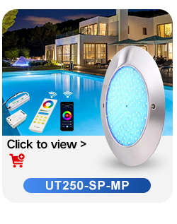 10Mm Resin Filled Led Pool Lamp DC12V Low Voltage Rgb Smart App Wifi Music Controlled Kit Stainless Steel Inground Pool Light