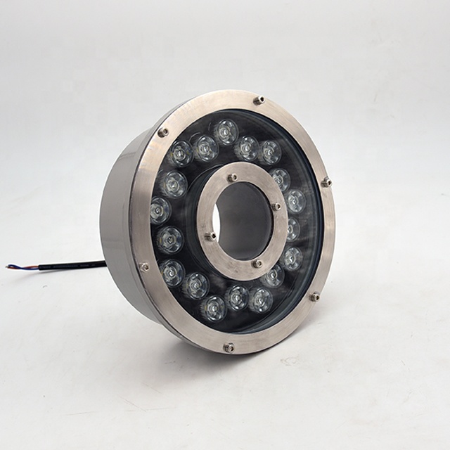Underwater LED Fountain Light, Stainless Steel IP68 Submersible RGB Low Voltage 12V/24V Garden Villa Pool Light