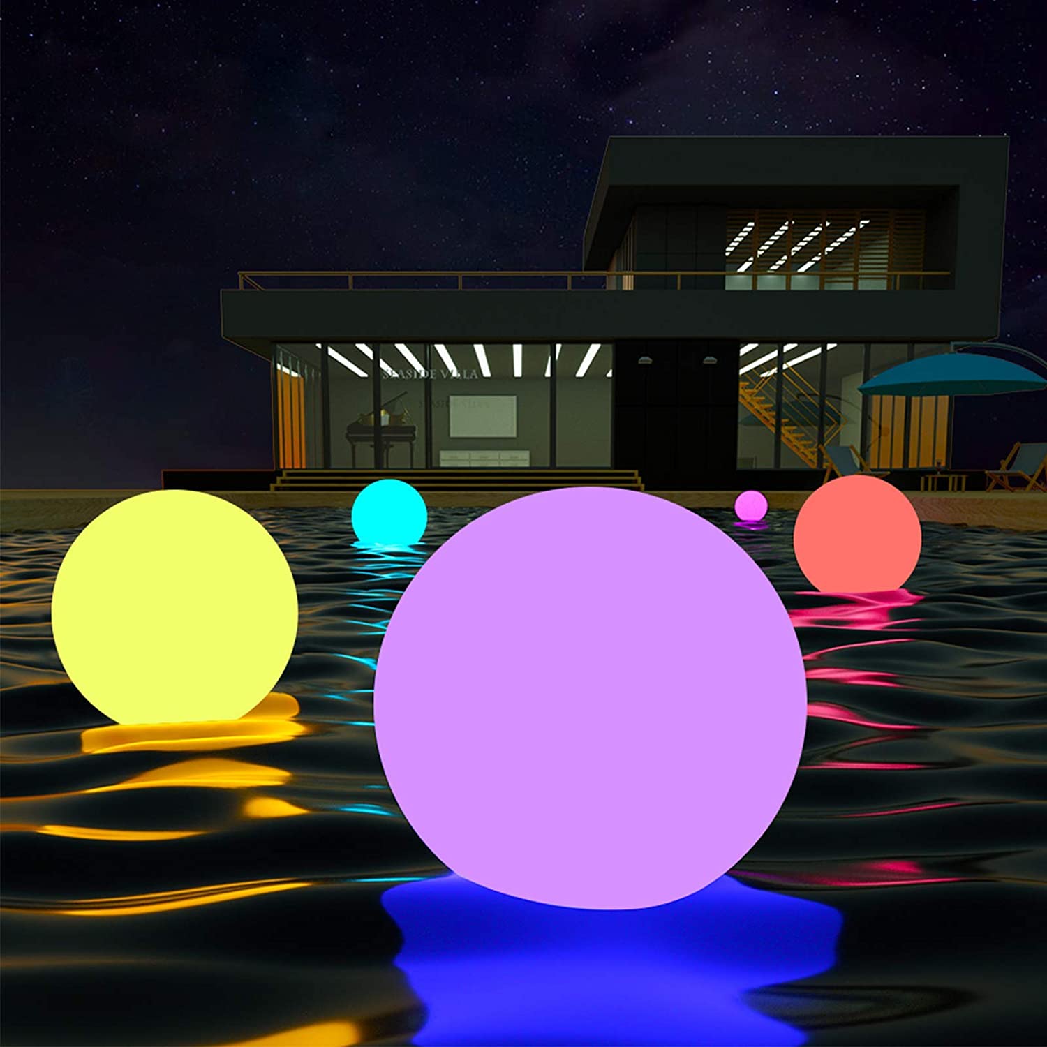 BONNY LED Waterproof Color Changing Glow Night Lamp Inflatable Solar Ball Floating Pool Lights
