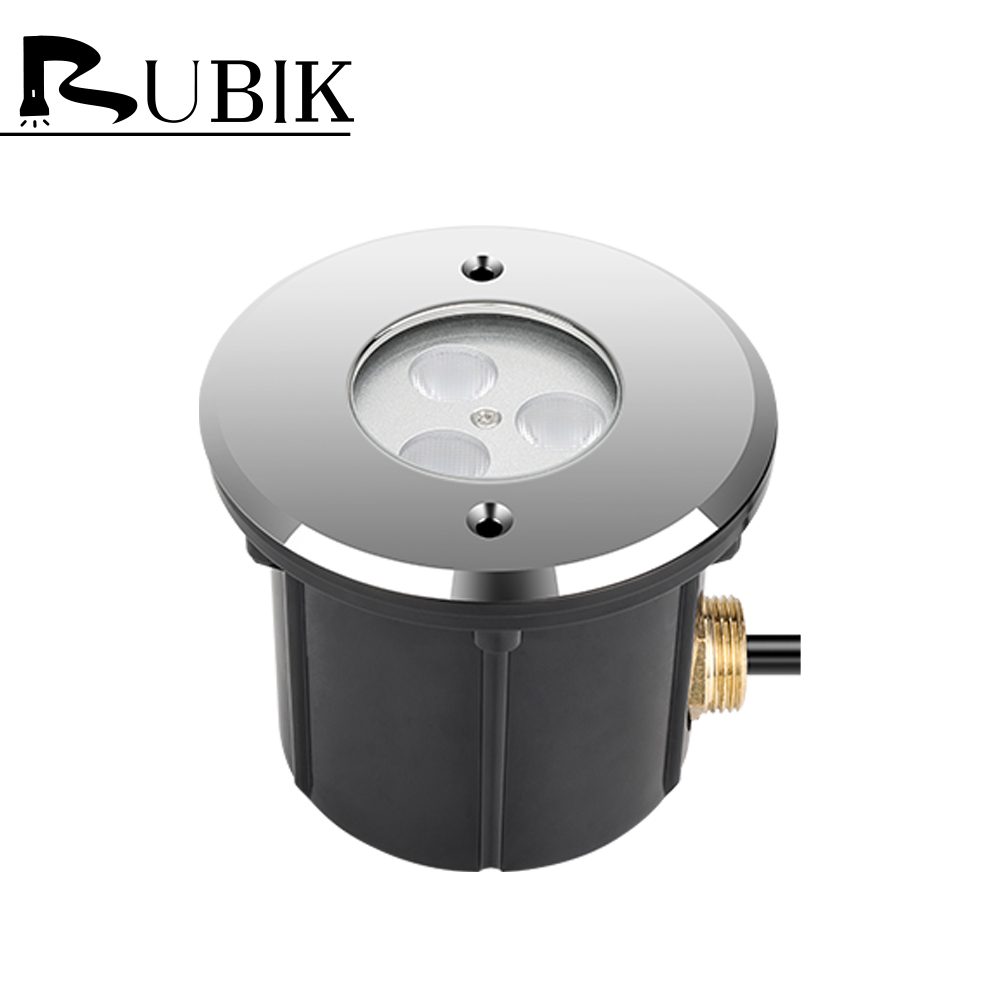 12V 9W LED Colorful Embedded Underground Pool Light 316 Stainless Steel IP68 Waterproof 2-Year Warranty 50000 Hours Lifespan