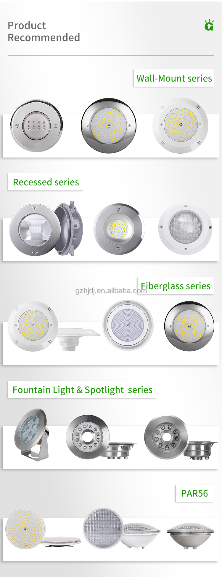 LED Underwater Light IP68 12V AC/DC Color Changing Underwater Concrete Led Pool Lights Swimming Vinyl Liner Pool Light