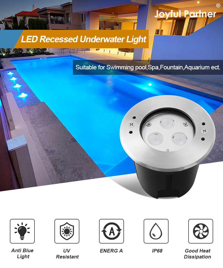 LED Inground Underwater Recessed Pool Light