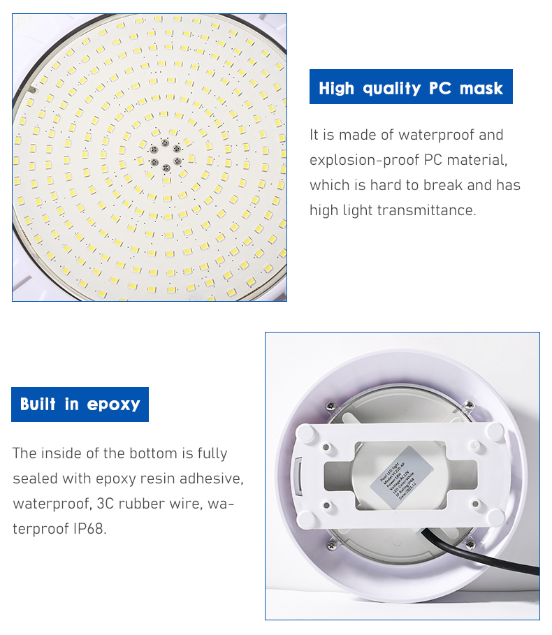 High Quality Pool Lamp Concrete Wireless 12V 18W Flat Oem Ip68 Waterproof Led Swimming Pool Light