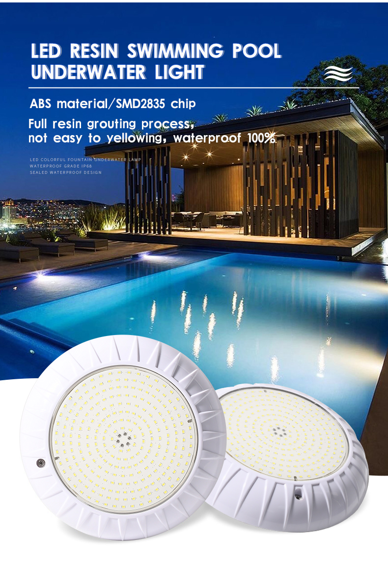 High Quality Pool Lamp Concrete Wireless 12V 18W Flat Oem Ip68 Waterproof Led Swimming Pool Light