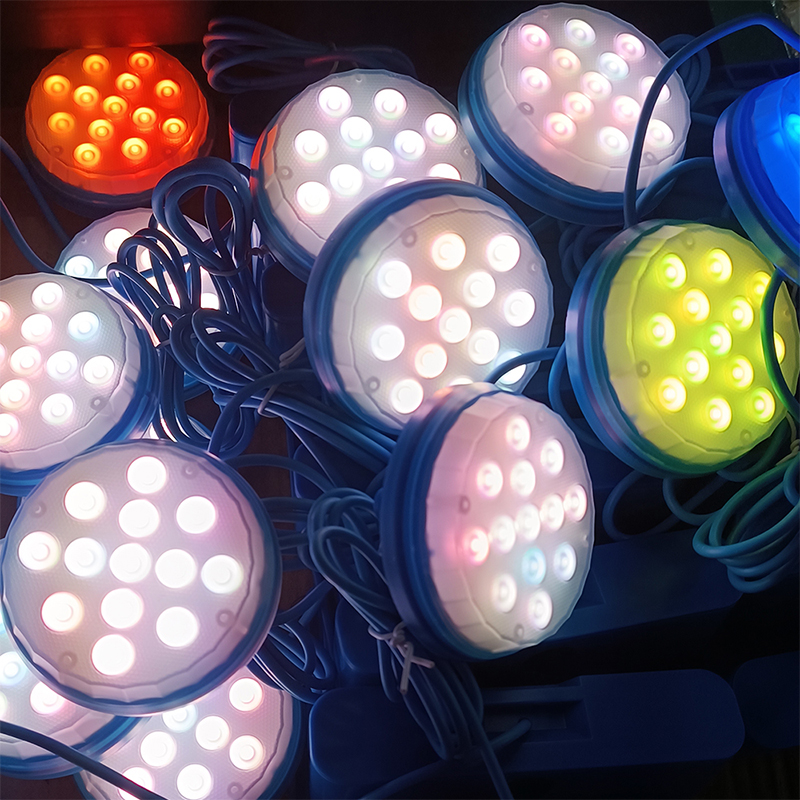EGH Solar Ultra Thin 1W Waterproof Underwater Submersible Dive Multi Color Changing RGBW Wifi Led Nicheless Pool Light